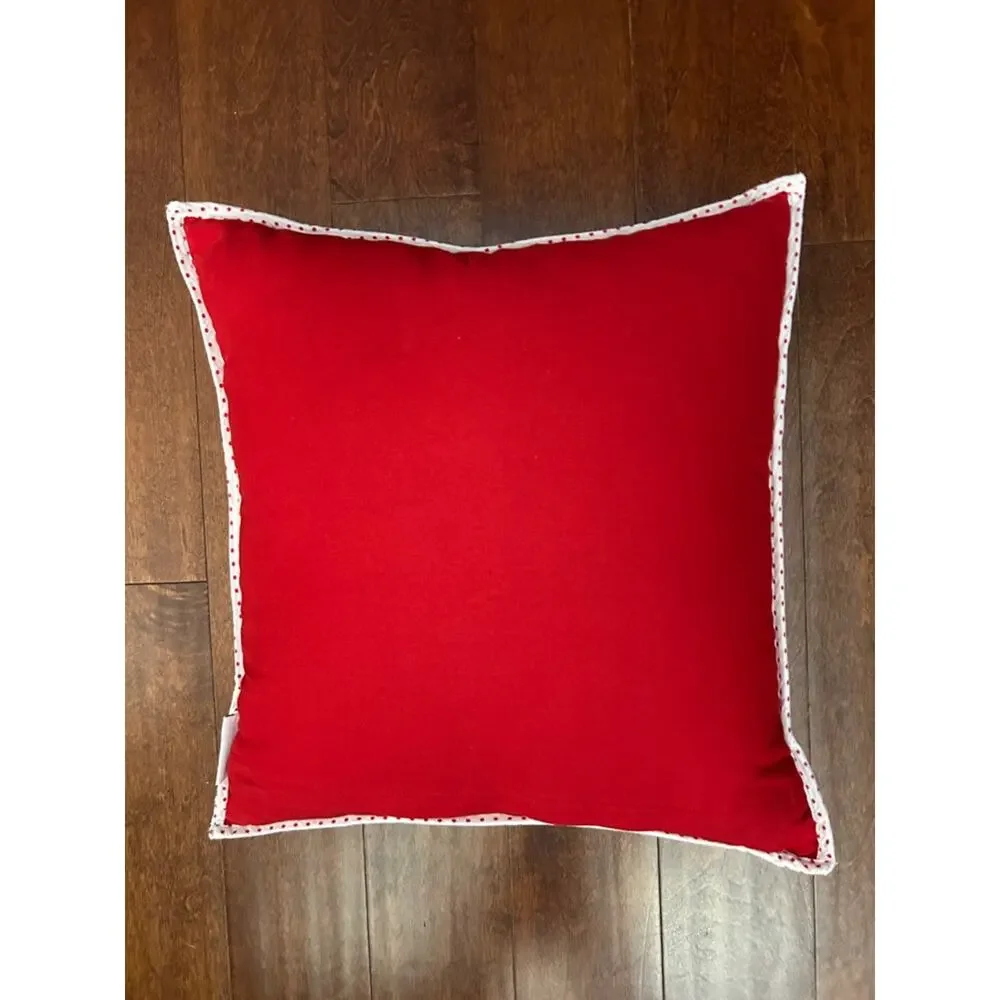 Novogratz Patchwork Print with Heart Quilted Accent Pillow - Red & Pink